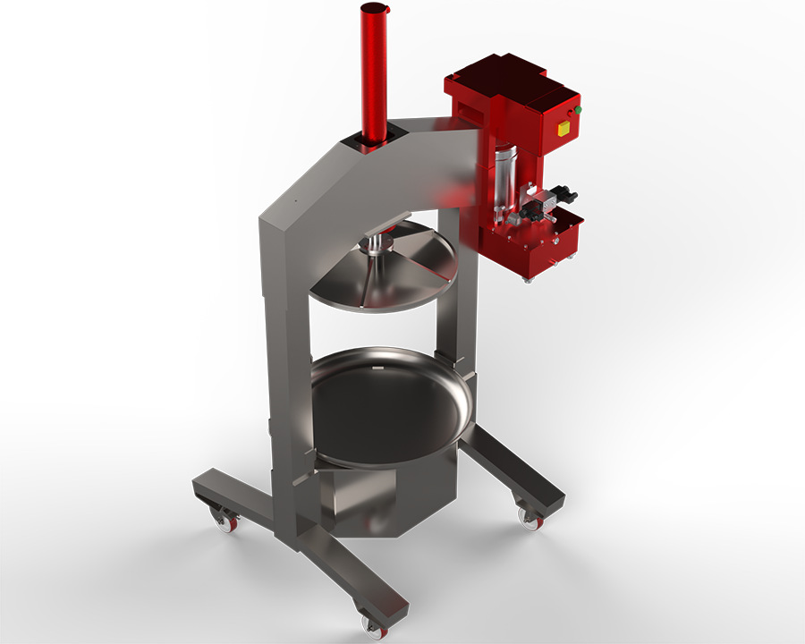 Coveser vertical press extracting juice from fruit